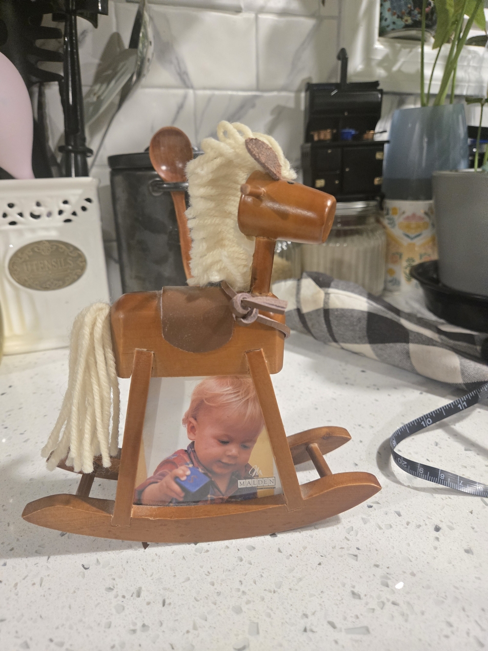 Vintage Malden Brown Wooden Rocking Horse Picture Frame